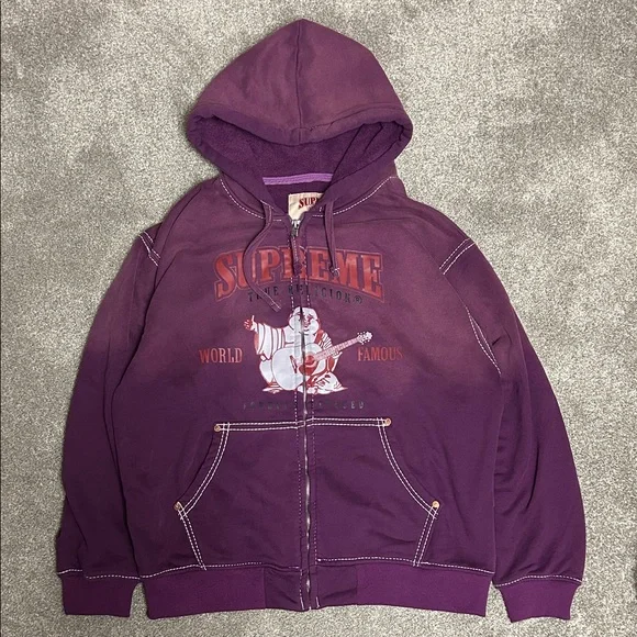 Supreme True Religion Purple Zip Up Hoodie - Picture 1 of 7